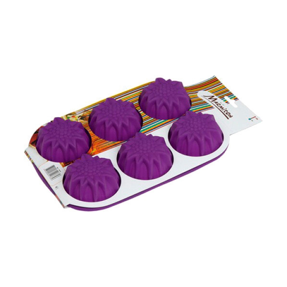 Форма из силикона д/выпечки MARMITON Кексы фигурные, 6 ячеек - фото 8