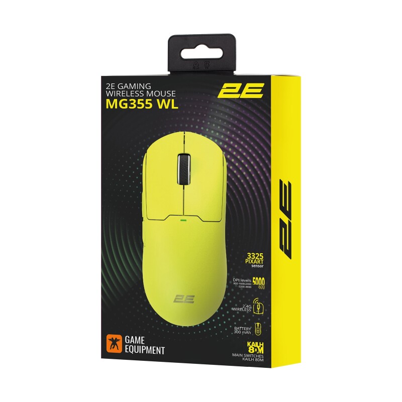 Мышь беспроводная 2E GAMING MG355 WL Yellow - фото 10