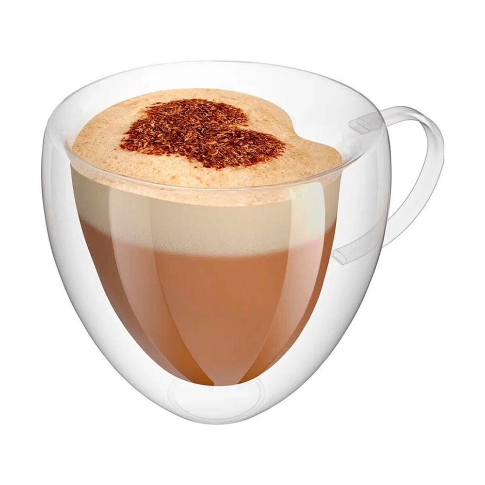 QWERTY Чашка стеклянная с двойными стенками Amato 300 мл - фото