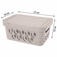 Ящик с крышкой универсальный Deluxe 4,6л 433205534 (Светло-бежевый) - фото