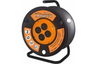 Удлинитель силовой на катушке GLANZEN 4 гн ПВС 3х1,5 арт ЕВ-50-019 - фото