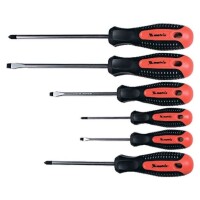 Набор профессиональных отверток Fusion, CrV, 3-компонентная рукоятка antislip, 6 шт.// Matrix - фото