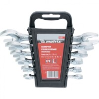 Набор ключей рожковых Matrix, 6 х 17 мм, 6 шт., CrV, хромированные - фото