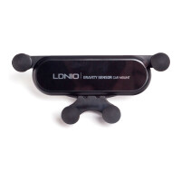 Автомобильный держатель для телефона, LDNIO, Gravyty MG03, Зажим, Чёрный - фото