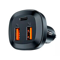 Автомобильное зарядное устройство AceFast B9, 66W (2USB-A+USB-C), черный - фото