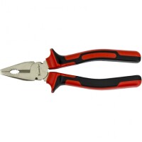 Плоскогубцы NICKEL, 200 мм, никелированные, двухкомпонентные рукоятки// Matrix - фото