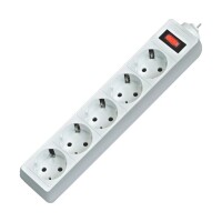 Сетевой фильтр Defender DFS 135 - 5,0 М, 5 розеток, белый - фото