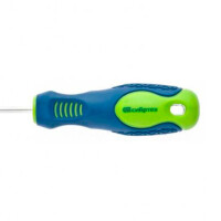 Отвертка, SL6,0х100 мм, CrV, 2к рукоятка// Сибртех - фото