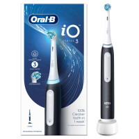 Электрическая зубная щётка Oral-B iO Series 3 Matte Black, чёрная, 1 насадка - фото