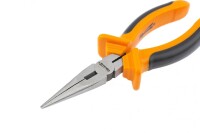 Длинногубцы, Comfort, 180 мм, прямые шлифованные, двухкомпонентные рукоятки// Sparta - фото