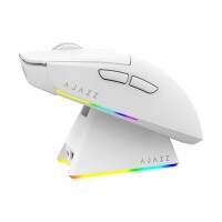 Мышь беспроводная Ajazz AJ139 V2 MC PAW3311, до 12000 DPI, Беспроводная, USB, 2,4 ГГц, Bluetooth, Белый - фото