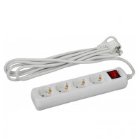 ЭРА удл. U-4es-3m-3x1 3м 4 розетки, с зазем. и выкл. - фото