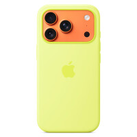 Чехол iPhone 17 Pro Silicone Case with MagSafe – Neon Yellow (MGFF4ZM/A) - фото