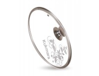 Крышка стеклянная Kukmara 24см, деколь серая, с24т112 - фото