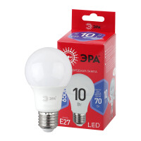 Лампа светодиодная ЭРА RED LINE LED A60-10W-865-E27, холодный - фото