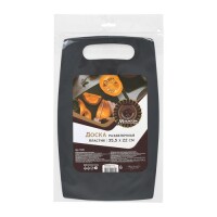 Доска разделочная пластиковая, 35,5*22*0,15 см, серая MARMITON /160/20 - фото