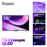 Телевизор Яндекc с Алисой 50" YNDX-00094 QLED 4K UHD Smart - фото