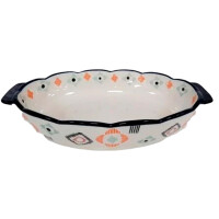 Форма для запекания с ручками, фарфор, 201304 - фото