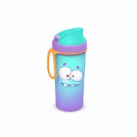 Бутылка детская с декором и петлей 400 мл (Голубой) 431317502 - фото