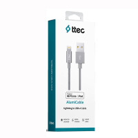 Кабель для зарядки ttec cable usb - Lightning MFI Dark Gray (2DKM02UG) - фото