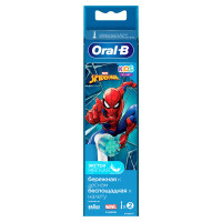 Насадки Oral-B Kids "Человек Паук" для детской электрической зубной щетки, 2 шт., для бережного удаления налета - фото