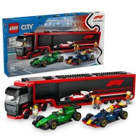 Конструктор Lego 60445 Город Грузовик F1® с болидами RB20 и AMR24 F1® - фото
