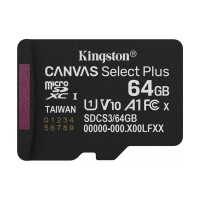 Карта памяти Kingston SDCS3/64GBSP Canvas Select Plus MicroSD (Class 10 UHS-I) без адаптера - фото