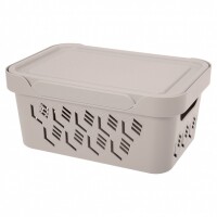 Ящик с крышкой универсальный Deluxe 4,6л 433205534 (Светло-бежевый) - фото
