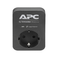 Сетевой фильтр APC PME1WB-GR, 1 розетка, Black - фото