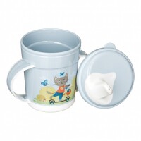 Поильник с ручками и декором, 320МЛ (Светло-голубой) 431313231 - фото