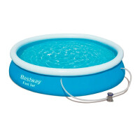 Семейный надувной бассейн Fast Set 366 х 76 см, BESTWAY, 57274, Винил, 5377 л., Ф-насос 58381 (1249л/ч), Голубой, Цветная коробка - фото