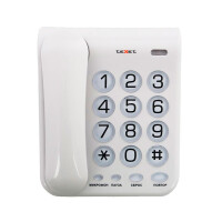 Проводной телефон Texet TX-262 светло-серый - фото