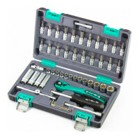 Набор инструментов Stels, 1/4, Cr-V, S2, усиленный кейс, 47 предм. - фото