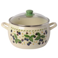 Посуда Metrot Кастрюля со стекл. крышкой, Ежевика, 7,9л, 339858 - фото