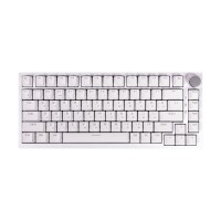 Клавиатура, Ajazz AK820, Механическая, 75%, Blue Switches, Подсветка RGB, Анг/Рус, Белый - фото