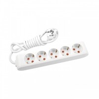 Viko удл. 5 гнезда, 5м с/з белый, 90114505 - фото