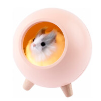 Ночник-светильник ЭРА NLED-468-1W-P хомяк розовый - фото