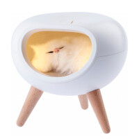 Ночник-светильник ЭРА NLED-467-1W-W котик белый - фото