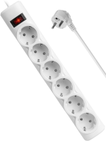 Сетевой фильтр DFS 153 3 м, белый, 6 розеток - фото