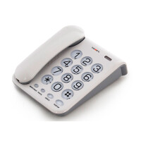 Проводной телефон Texet TX-262 светло-серый - фото