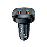 Автомобильное зарядное устройство AceFast B9, 66W (2USB-A+USB-C), черный - фото