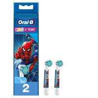 Насадки Oral-B Kids "Человек Паук" для детской электрической зубной щетки, 2 шт., для бережного удаления налета - фото