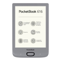 Электронная книга PocketBook PB616-S-CIS серебро - фото