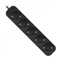 Удлинитель Defender с заземлением M550 5 м, 5 розеток черный - фото