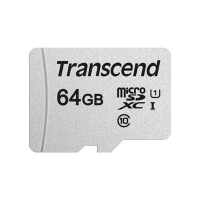 Карта памяти Transcend MicroSDXC 64 Гб, Class 10 UHS-I U1 (TS64GUSD300S) - фото