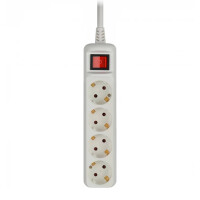 ЭРА удл. U-4es-3m-3x1 3м 4 розетки, с зазем. и выкл. - фото