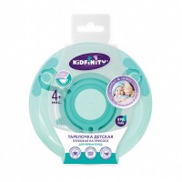 Тарелка детская глубокая на присоске 300 мл, 431311809, Зеленый - фото