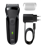 Электробритва Braun Series 3 300s, с 3 плавающими лезвиями, чёрная - фото