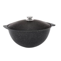 Посуда Kukmara Казан для плова 9л (темный мрамор) кмт95а - фото