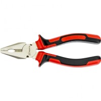 Плоскогубцы NICKEL, 180 мм, никелированные, двухкомпонентные рукоятки// Matrix - фото